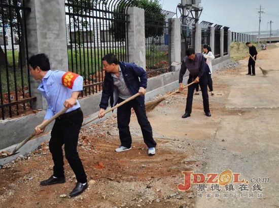 昌江二中开展“环境大整治”主题党日活动
