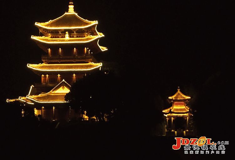 [双创双修]夜间的景德镇御窑厂“靓”起来